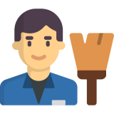 Man cleaning icon